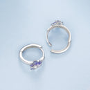925 Sterling Silver White Gold Plated Enamel CZ Hoop Earrings for Women-4