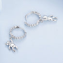925 Sterling Silver Plated Platinum Earrings-3