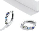 925 Sterling Silver Pavé Setting Earrings with CZ Stone-3