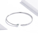 S925 Sterling Silver Bracelet with Pavé Setting CZ 6cm Diameter for Women-2
