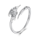 925 Sterling Silver Oxidized Silver 0.7cm Swing Rings for Women-1