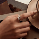 925 Sterling Silver 2mm Pave Setting CZ Ring-6