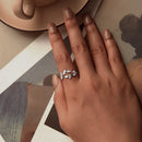 925 Sterling Silver White Gold Plated Pavé Setting CZ Ring for Women-7