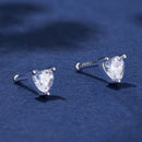 999 Platinum Plated S925 Silver Pavé Setting Earrings for Women-2