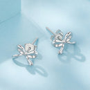 925 Sterling Silver Plated White Gold Earrings-3
