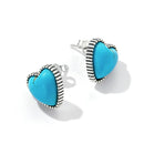 925 Sterling Silver Oxidized Turquoise Earrings for Women-6