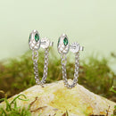925 Sterling Silver Earrings with CZ in White Gold Plating-3