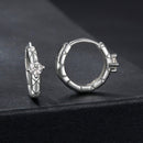 925 Sterling Silver Moissanite Earrings 1.3cm for Women-2