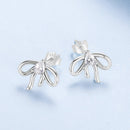 925 Sterling Silver Earrings with Pavé Setting & Oxidized Finish-3