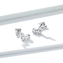 925 Sterling Silver Earrings with Pavé Setting CZ, 0.5x1.2 cm for Women-3