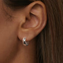 925 Sterling Silver Platinum Plated Earrings 11x5mm for Women-6