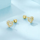925 Sterling Silver White Gold Plated Earrings with CZ for Women-7
