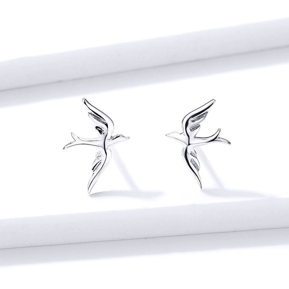 925 Sterling Silver Earrings 0.7*1.2cm for Women