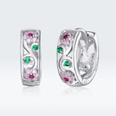 925 Sterling Silver Earrings with Pavé Setting CZ, 1.2*0.5cm, for Women-4