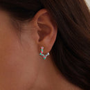 925 Sterling Silver Enamel Plated Platinum Earrings for Women-6