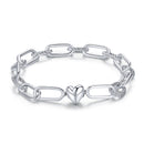 925 Sterling Silver Oxidized Bracelet 17cm for Women-1