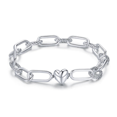 925 Sterling Silver Oxidized Bracelet 17cm for Women