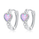 925 Sterling Silver Translucent Opal Earrings for Women-1