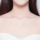 925 Sterling Silver Plated Platinum 49cm Pavé Setting CZ Necklace for Women-7