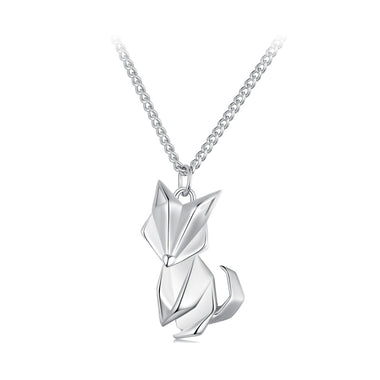 925 Sterling Silver 16mm x 10mm Platinum Plated Necklace for Unisex - 0