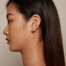 925 Sterling Silver Enamel Oxidized Earrings with Pavé Setting for Women-6