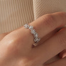 925 Sterling Silver Moissanite 0.03ct Ring Size 7-5