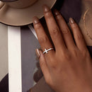 925 Sterling Silver Oxidized 1.7mm Ring for Women - Size 6.0-5