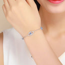 925 Sterling Silver Bracelet 22cm Length 0.9*2.2cm for Women-8