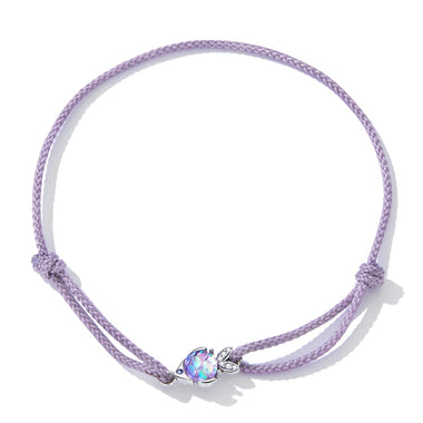 925 Sterling Silver Adjustable 24cm CZ Resin Bracelet for Women - 0