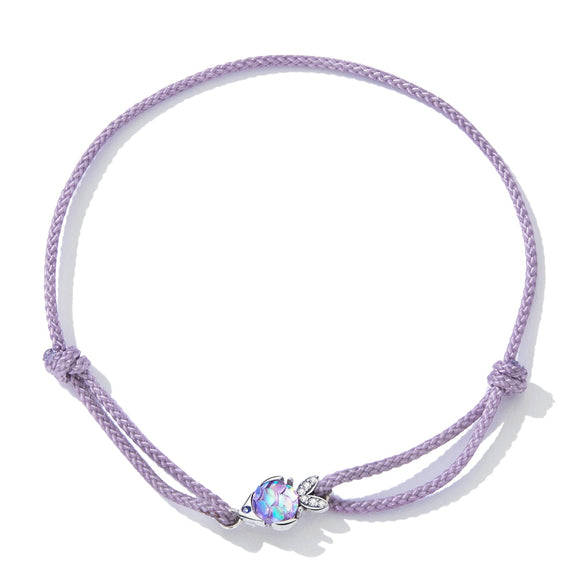 925 Sterling Silver Adjustable 24cm CZ Resin Bracelet for Women