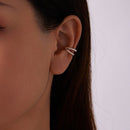 925 Sterling Silver White Gold Plated Hoop Earrings 0.7x1.3cm for Women-7