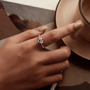 925 Sterling Silver & Plated White Gold 1.6mm Ring for Women-6