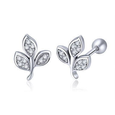 925 Sterling Silver Oxidized Pavé Setting CZ Earrings