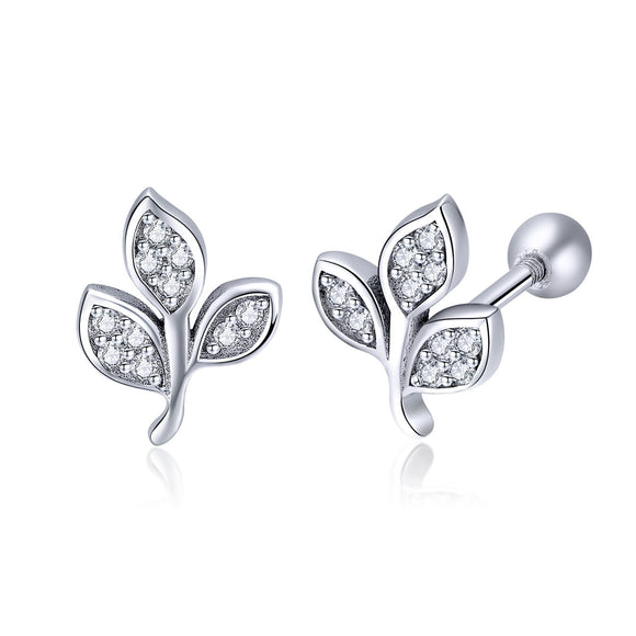 925 Sterling Silver Oxidized Pavé Setting CZ Earrings
