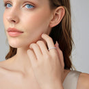 925 Sterling Silver White Gold Plated 0.26cm CZ Ring Size 6.0 for Women-5