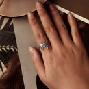 925 Sterling Silver Oxidized Silver 0.2-1.3 cm Adjustable Ring-5