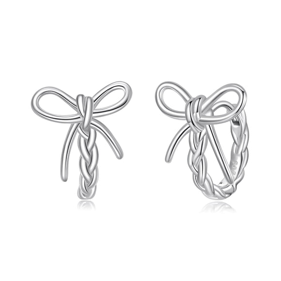 925 Sterling Silver Earrings with White Gold Plating for Women
