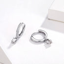 925 Sterling Silver 1.7cm Pavé Setting CZ Earrings-5