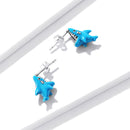 925 Sterling Silver Oxidized Enamel Earrings for Women - 1.3x0.5cm-3