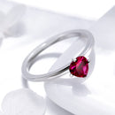 925 Sterling Silver Plated Platinum CZ Ring Size 6 for Women-2