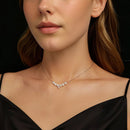 925 Sterling Silver Moissanite & Quality Shell Pearl Adjustable Necklace for Women-6