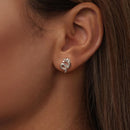 925 Sterling Silver Plated White Gold Earrings-7