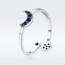 925 Sterling Silver Adjustable Ring, 0.2cm Width, Size 1.1*0.7cm, Women-4