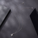 925 Sterling Silver Moissanite White Gold Plated Necklace for Women, Length 40+5cm-4