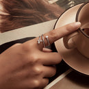 925 Sterling Silver & White Gold Plated Pave Setting CZ & Natural Pearl Ring for Women-6
