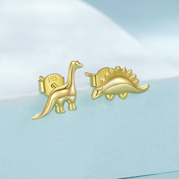 925 Sterling Silver Earrings with Oxidized Finish, 1.1*1cm & 1.2*0.6cm for Women