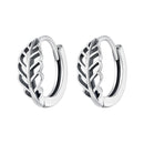 925 Sterling Silver Oxidized Earrings 12*5mm-1