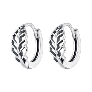 925 Sterling Silver Oxidized Earrings 12*5mm