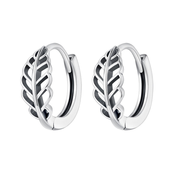 925 Sterling Silver Oxidized Earrings 12*5mm