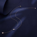 925 Sterling Silver Moissanite Necklace with 3 Stone Sizes for Women-3